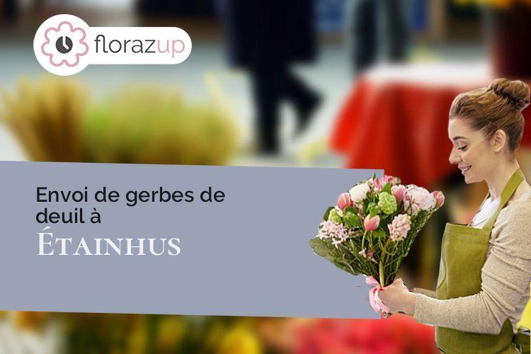 compositions de fleurs pour un décès à Étainhus (Seine-Maritime/76430)