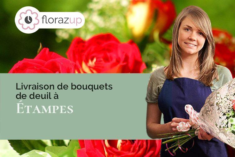 compositions de fleurs pour des funérailles à Étampes (Essonne/91150)