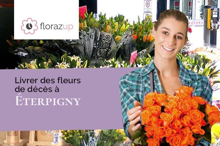 croix de fleurs pour un enterrement à Éterpigny (Somme/80200)