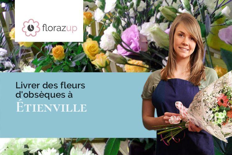 fleurs deuil pour des obsèques à Étienville (Manche/50360)