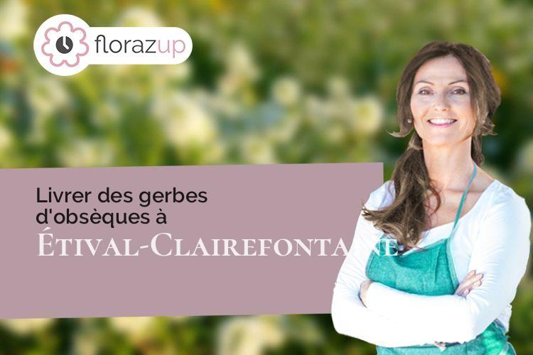 compositions de fleurs pour des obsèques à Étival-Clairefontaine (Vosges/88480)