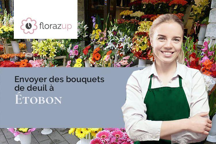 couronnes de fleurs pour un enterrement à Étobon (Haute-Saône/70400)