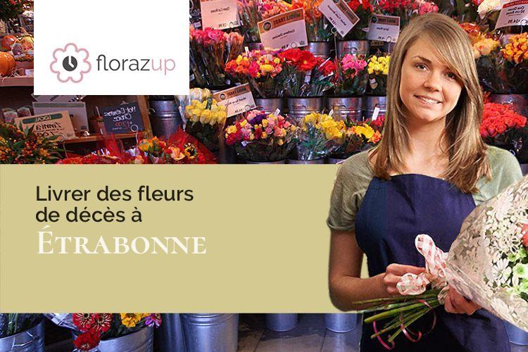 coeurs de fleurs pour un enterrement à Étrabonne (Doubs/25170)