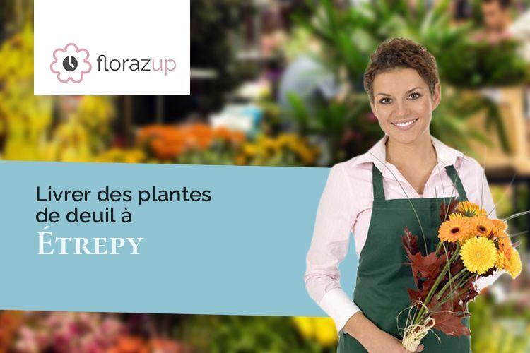 compositions de fleurs pour des obsèques à Étrepy (Marne/51340)