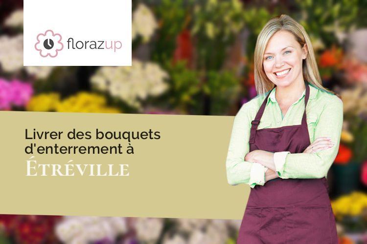 couronnes florales pour des funérailles à Étréville (Eure/27350)