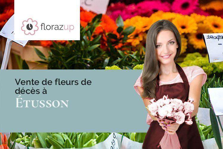 couronnes florales pour un décès à Étusson (Deux-Sèvres/79150)