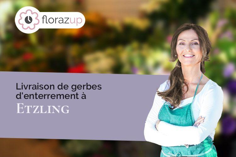 gerbes de fleurs pour un enterrement à Etzling (Moselle/57460)