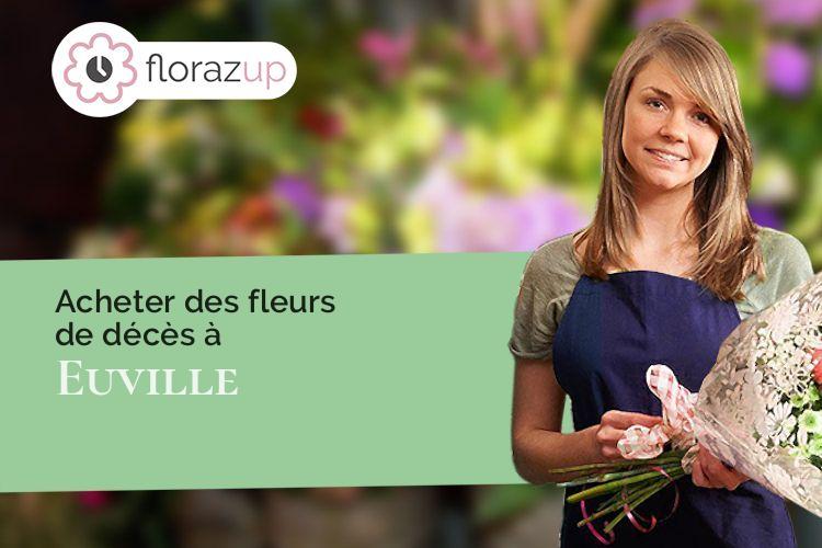 compositions de fleurs pour un enterrement à Euville (Meuse/55200)