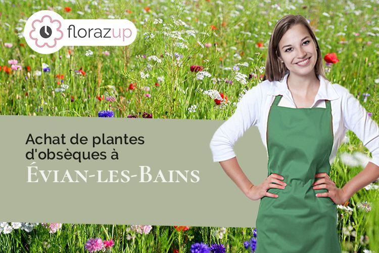 fleurs deuil pour une crémation à Évian-les-Bains (Haute-Savoie/74500)