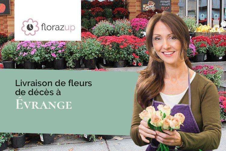 compositions de fleurs pour un décès à Évrange (Moselle/57570)