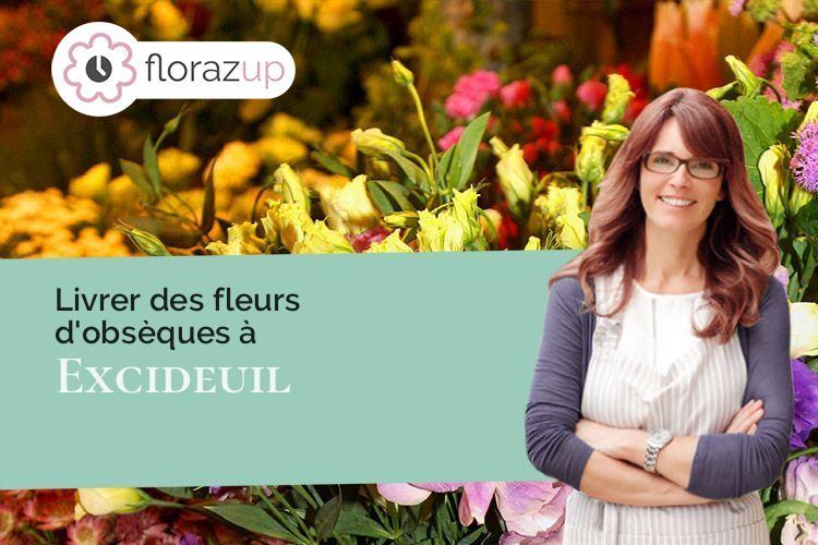 coeur de fleurs pour un deuil à Excideuil (Dordogne/24160)