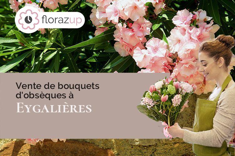 coeur de fleurs pour un décès à Eygalières (Bouches-du-Rhône/13810)