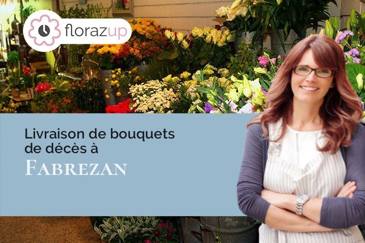 gerbes de fleurs pour un deuil à Fabrezan (Aude/11200)