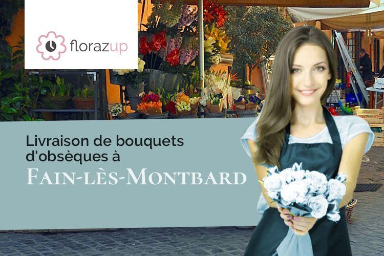 créations de fleurs pour un enterrement à Fain-lès-Montbard (Côte-d'Or/21500)