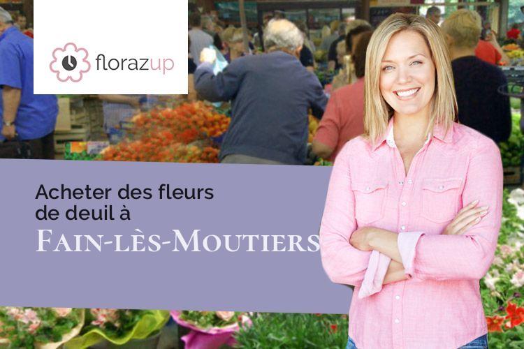 fleurs deuil pour un deuil à Fain-lès-Moutiers (Côte-d'Or/21500)