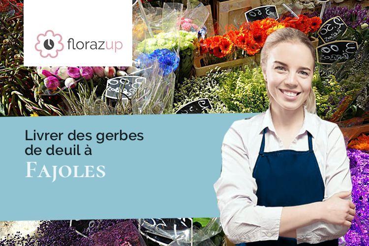 couronnes florales pour des obsèques à Fajoles (Lot/46300)