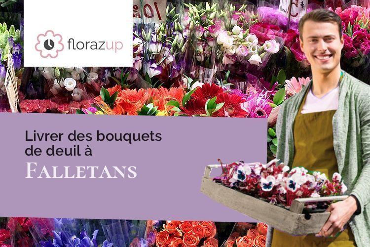 coeurs de fleurs pour des obsèques à Falletans (Jura/39700)