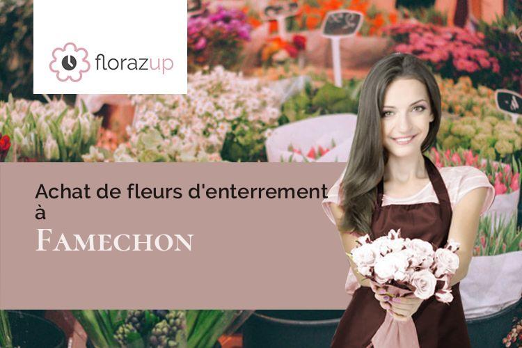 fleurs deuil pour un décès à Famechon (Somme/80290)