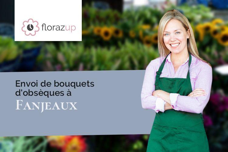 créations de fleurs pour un décès à Fanjeaux (Aude/11270)