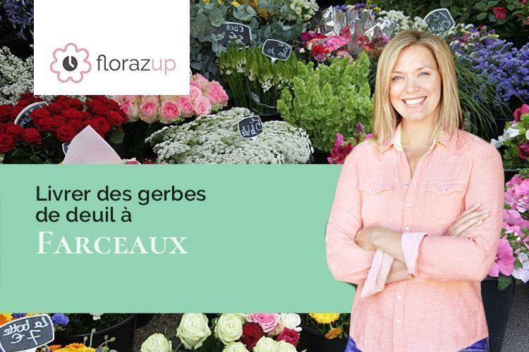 couronnes florales pour un deuil à Farceaux (Eure/27150)