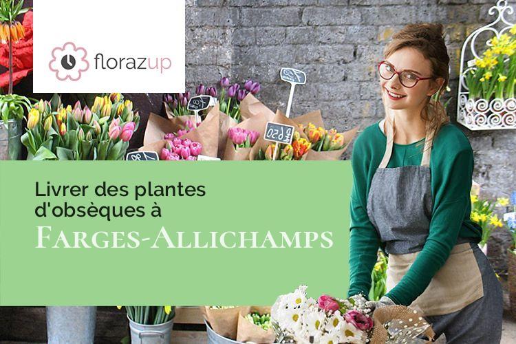 couronnes de fleurs pour une crémation à Farges-Allichamps (Cher/18200)