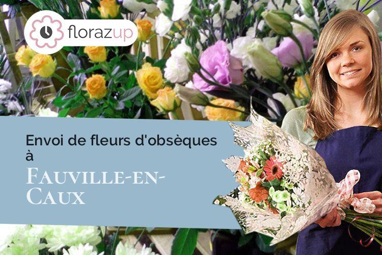 couronnes florales pour un enterrement à Fauville-en-Caux (Seine-Maritime/76640)