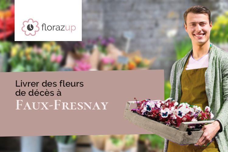 créations florales pour des obsèques à Faux-Fresnay (Marne/51230)