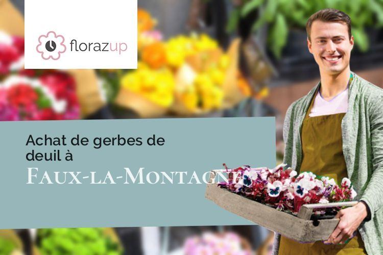 créations florales pour un enterrement à Faux-la-Montagne (Creuse/23340)