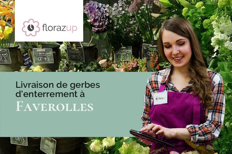 compositions de fleurs pour des funérailles à Faverolles (Cantal/15390)