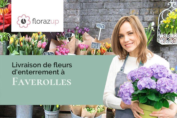 fleurs deuil pour un enterrement à Faverolles (Somme/80500)