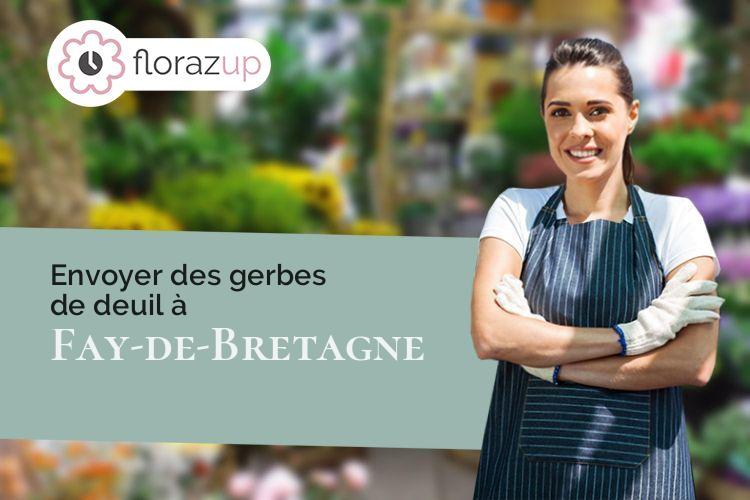 gerbes de fleurs pour un enterrement à Fay-de-Bretagne (Loire-Atlantique/44130)