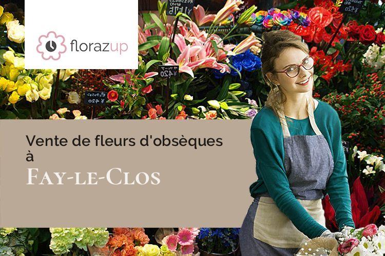 coeurs de fleurs pour un deuil à Fay-le-Clos (Drôme/26240)