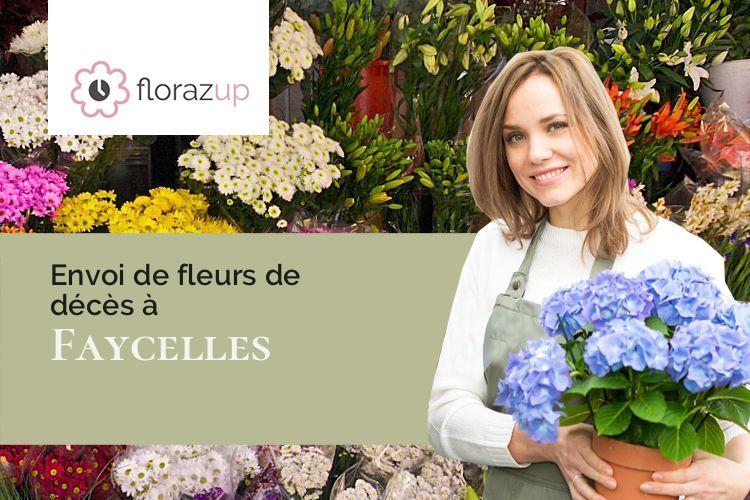 couronnes de fleurs pour une crémation à Faycelles (Lot/46100)