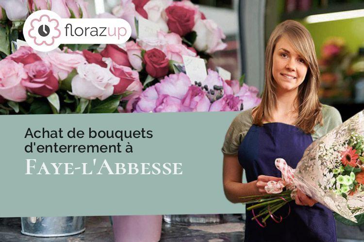 couronnes florales pour un décès à Faye-l'Abbesse (Deux-Sèvres/79350)