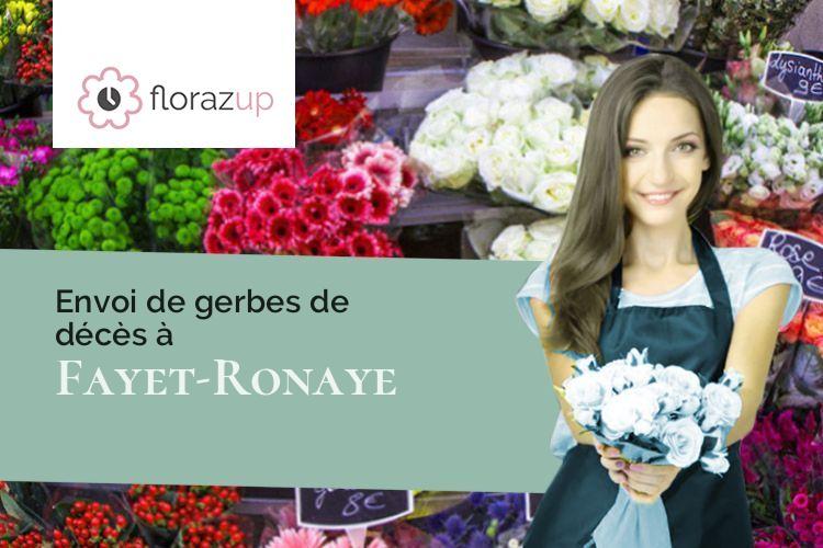 couronnes florales pour un enterrement à Fayet-Ronaye (Puy-de-Dôme/63630)