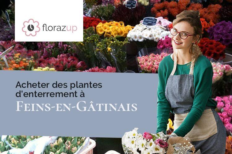 coeurs de fleurs pour un deuil à Feins-en-Gâtinais (Loiret/45230)