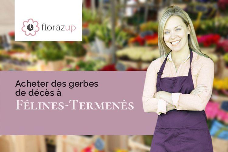 fleurs deuil pour des funérailles à Félines-Termenès (Aude/11330)