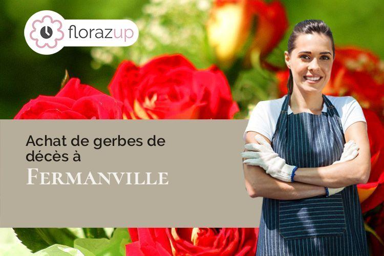 créations de fleurs pour un deuil à Fermanville (Manche/50840)