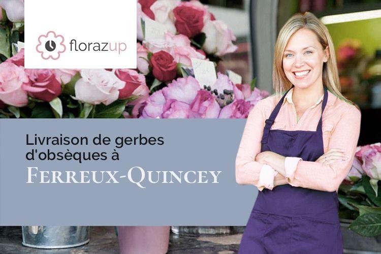 couronnes florales pour un enterrement à Ferreux-Quincey (Aube/10400)