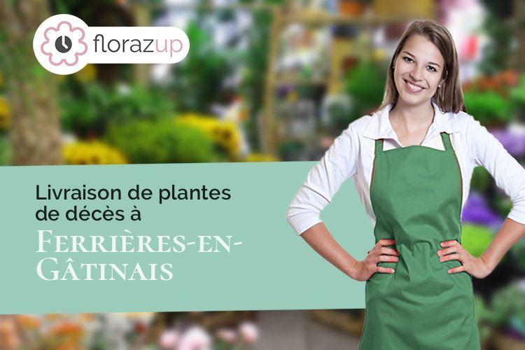 compositions de fleurs pour un décès à Ferrières-en-Gâtinais (Loiret/45210)