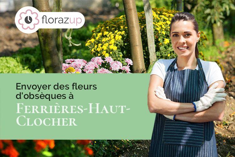 compositions florales pour un enterrement à Ferrières-Haut-Clocher (Eure/27190)