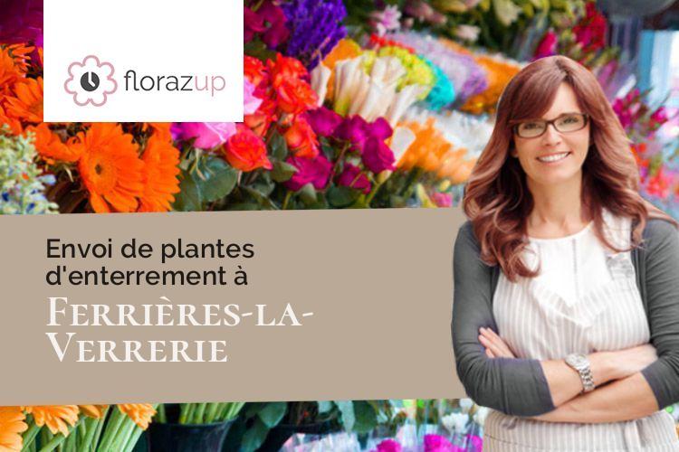 couronnes florales pour des funérailles à Ferrières-la-Verrerie (Orne/61390)