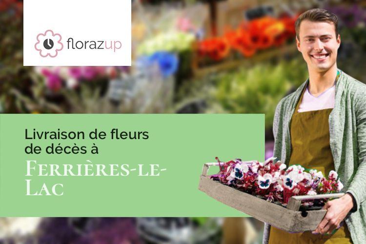 croix de fleurs pour un deuil à Ferrières-le-Lac (Doubs/25470)