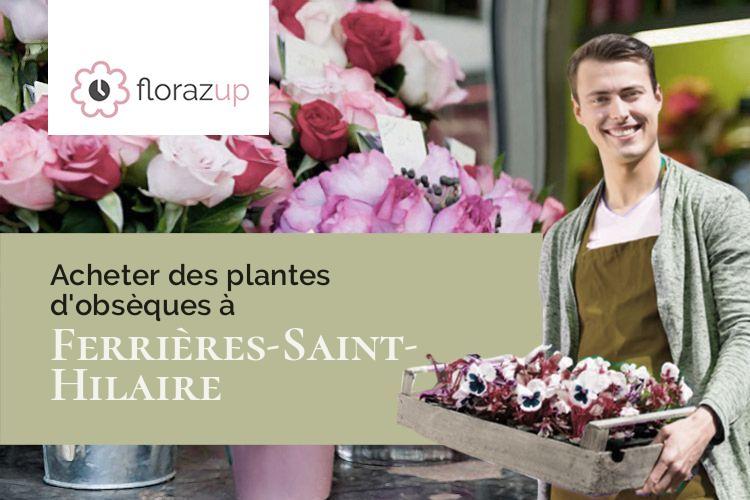 couronnes de fleurs pour des obsèques à Ferrières-Saint-Hilaire (Eure/27270)