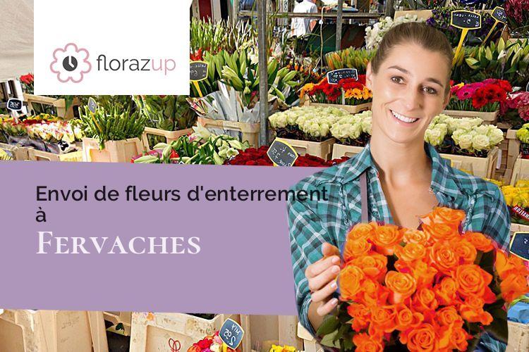 gerbes de fleurs pour un enterrement à Fervaches (Manche/50420)