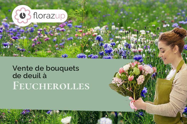 compositions de fleurs pour des obsèques à Feucherolles (Yvelines/78810)