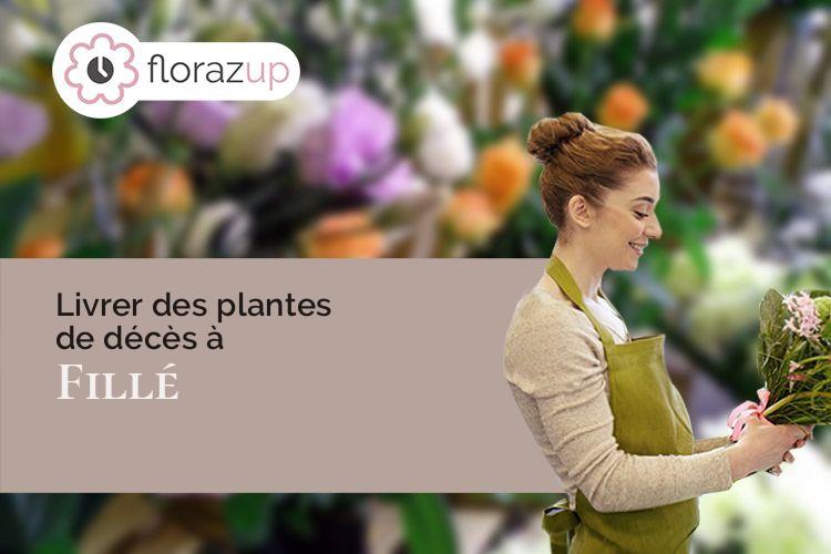 gerbes de fleurs pour un décès à Fillé (Sarthe/72210)
