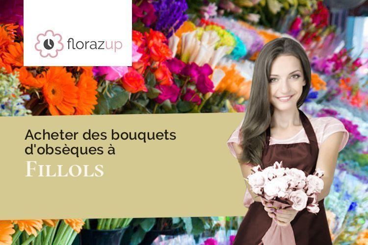 couronnes de fleurs pour un enterrement à Fillols (Pyrénées-Orientales/66820)