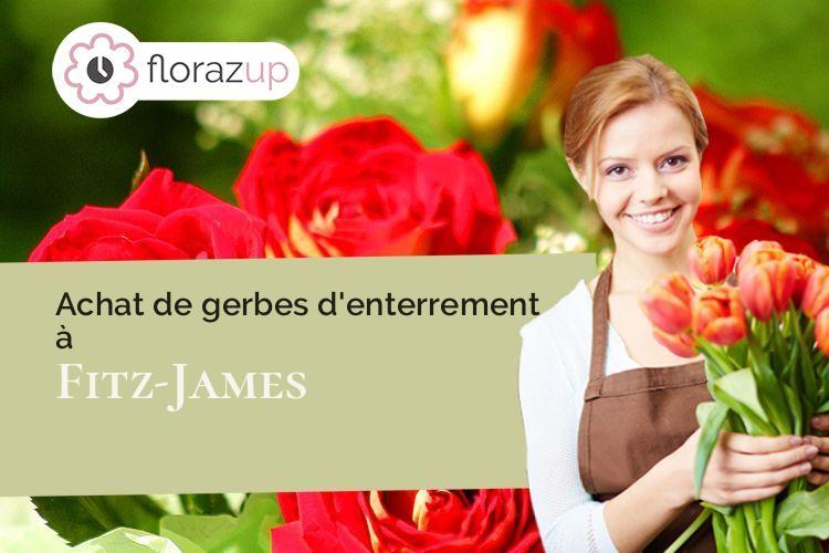 couronnes florales pour un décès à Fitz-James (Oise/60600)