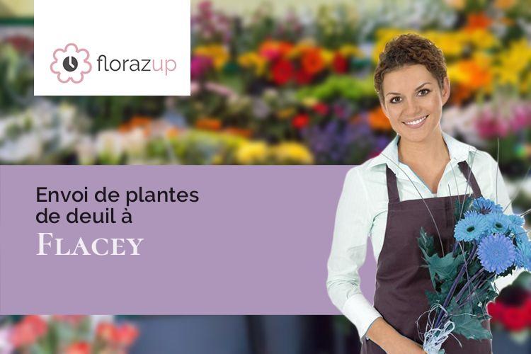 compositions florales pour des obsèques à Flacey (Côte-d'Or/21490)